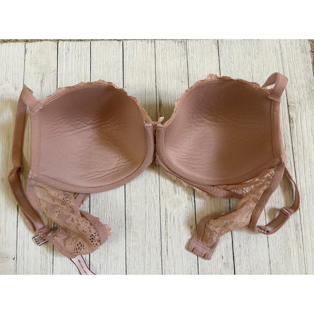 Victoria's Secret Dream Angels Lined Demi Bra 34DD Mauve Lace Trim 325178-H28 - Picture 2 of 4